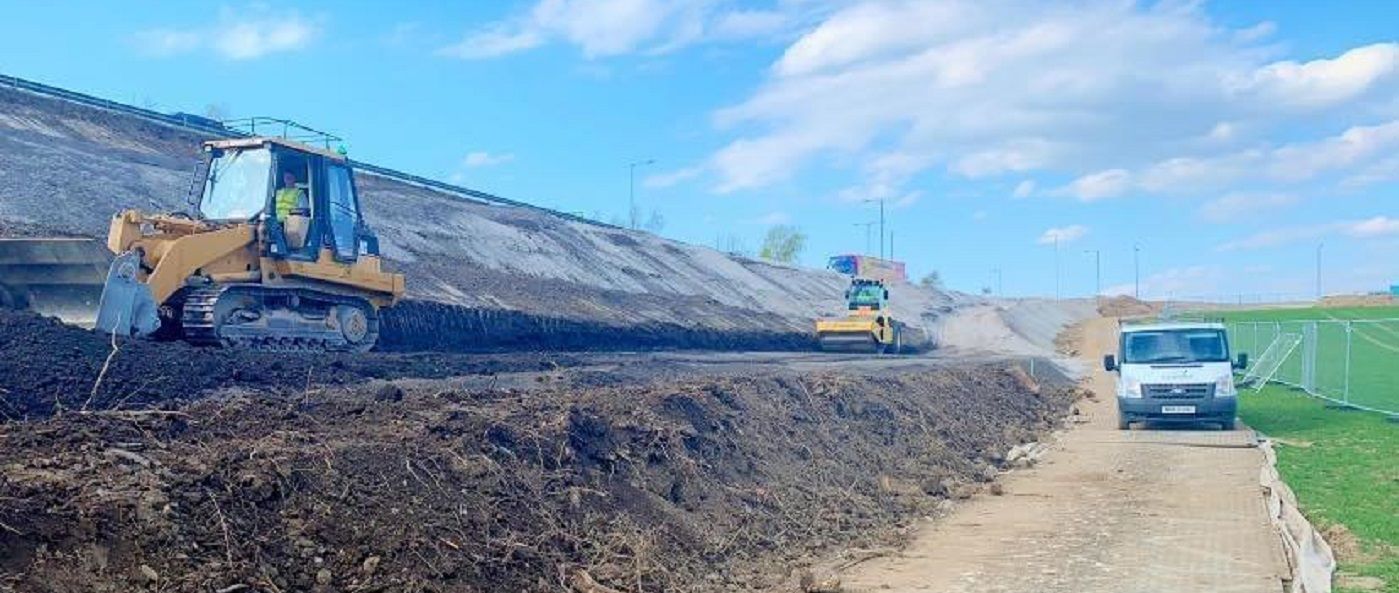 Enbankment construction, highway improvements, Yorkshire